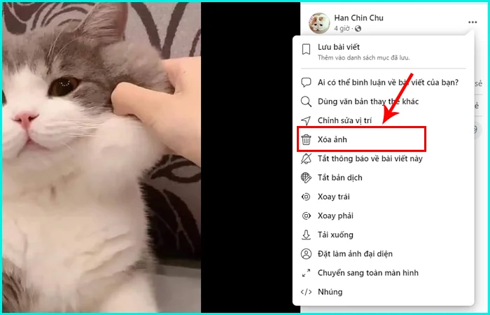 cách xóa ảnh bìa trên Facebook bằng máy tính