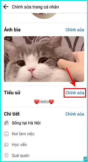 cách xóa tiểu sử trên trang facebook cá nhân bằng điện thoại