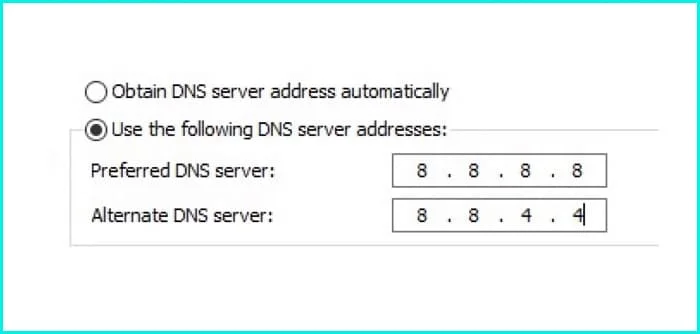 đổi địa chỉ dns trên máy tính
