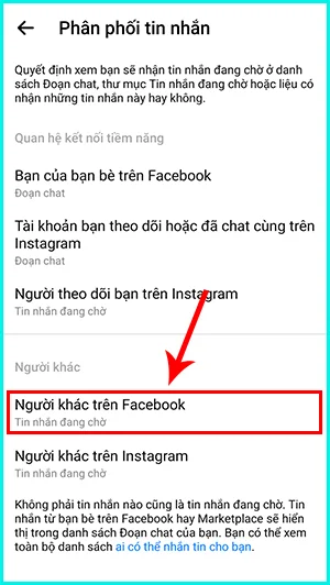 hướng dẫn cách chặn nhận tin nhắn người lạ trên facebook bằng điện thoại