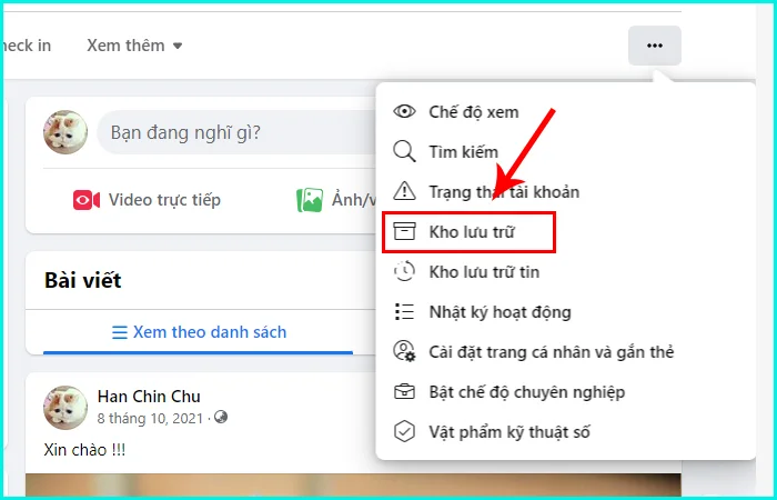 khôi phục bài viết đã xóa trên Facebook bằng máy tính