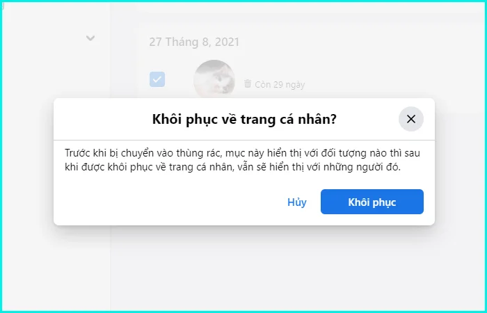 Cách khôi phục bài viết đã xóa trên Facebook