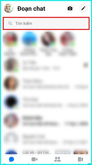 tìm tin nhắn trong messenger