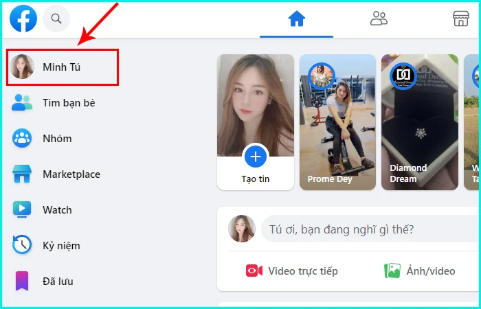 xem lại story trên máy tính