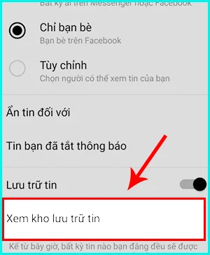 xem lại story trên ứng dụng messenger
