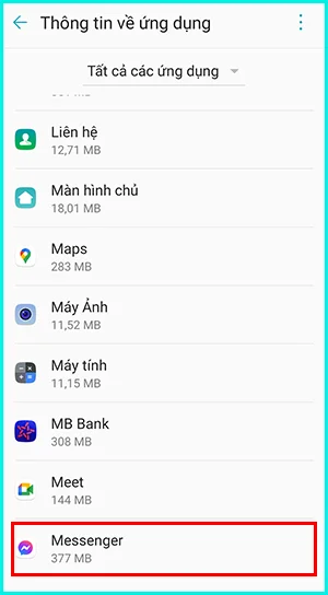 xóa dữ liệu cache của ứng dụng
