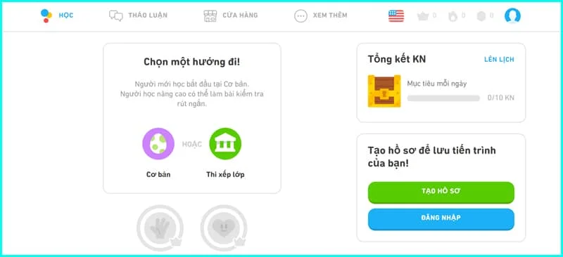 Duolingo - Trang web học tiếng anh cho học sinh tiểu học