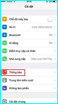 bật tính năng thông báo trên messenger