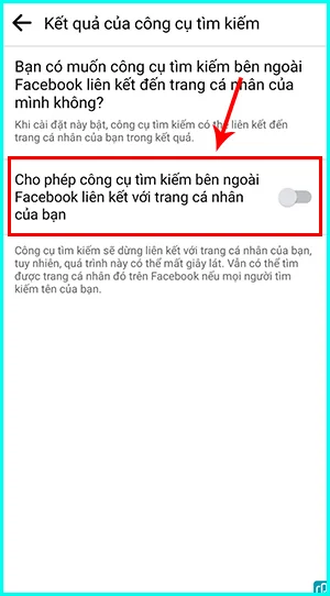 cách ẩn tài khoản Facebook của bạn khỏi các công cụ tìm kiếm trên google bằng điện thoại
