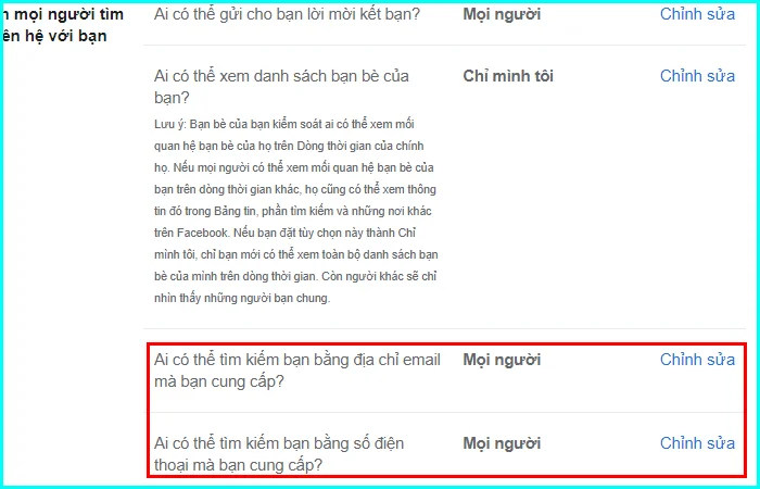 cách ẩn thông tin cá nhân facebook với người khác