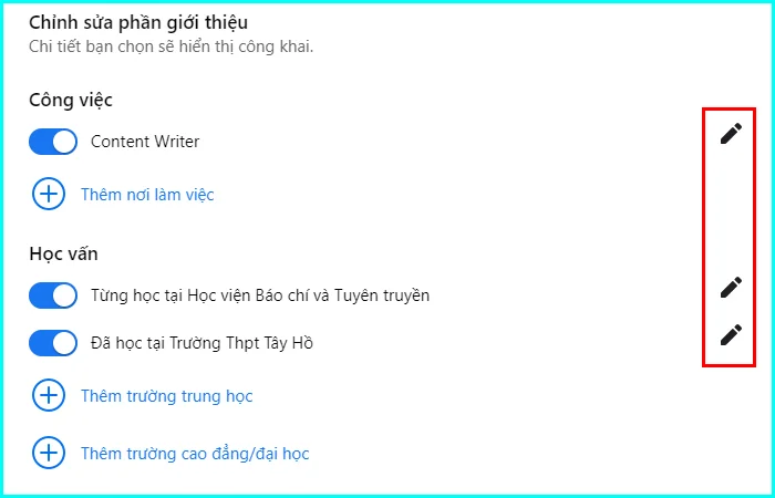 cách ẩn thông tin cá nhân trên facebook bằng máy tính