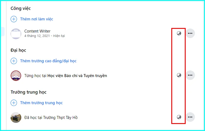 cách ẩn thông tin cá nhân trên facebook bằng máy tính