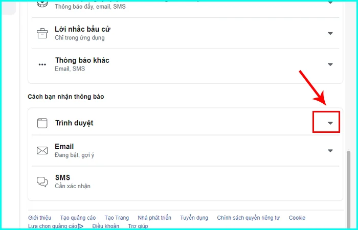 cách bật thông báo facebook trên trình duyệt google chrome