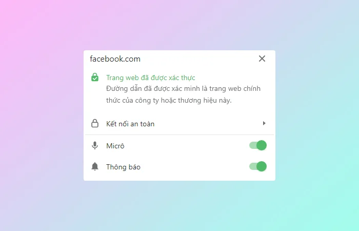 Cách bật thông báo Facebook trên trình duyệt Google Chrome