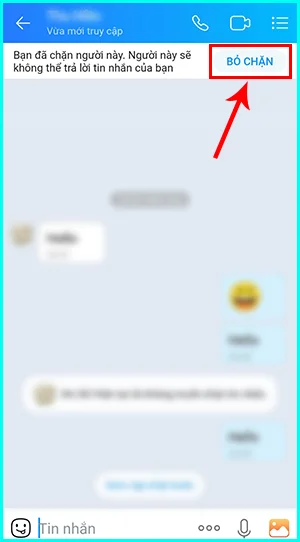 cách bỏ chặn bàn bè trên zalo