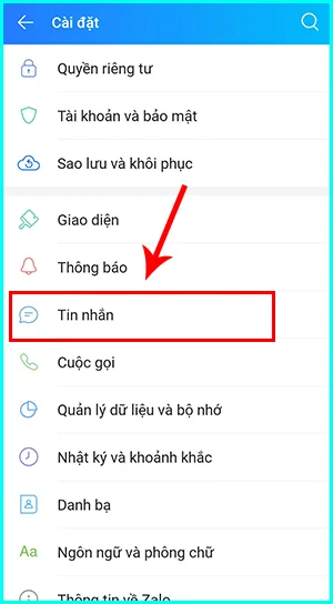 cách bỏ chặn người khác trên zalo