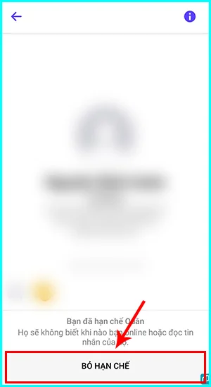 cách bỏ hạn chế trên messenger