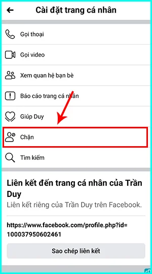 cách chặn ai đó trên facebook