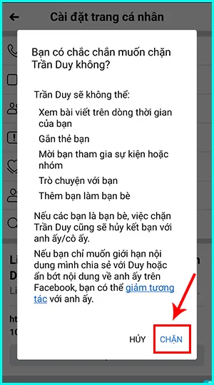 cách chặn ai đó trên facebook