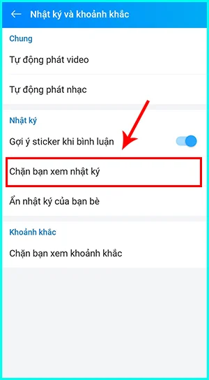 cách chặn người khác xem nhật ký