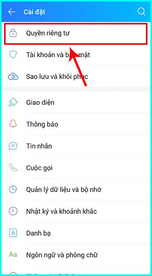 cách chặn tin nhắn cuộc gọi từ người lạ trên zalo