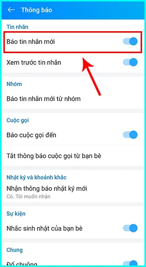 cách khắc phục khi tin nhắn zalo không hiển thị trên màn hình