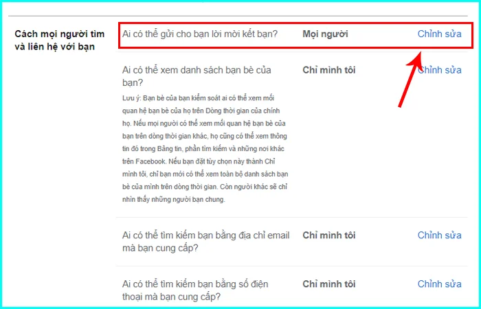 cách mở ẩn hiện nút kết bạn trên facebook bằng máy tính