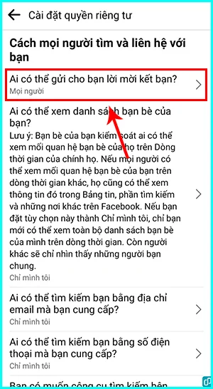 cách mở ẩn nút kết bạn trên facebook bằng điện thoạ