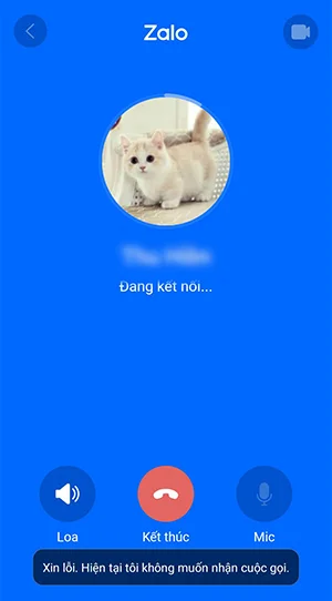 cách nhận biết khi bị chặn cuộc gọi trên zalo