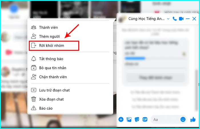 cách rời khỏi nhóm trên máy tính