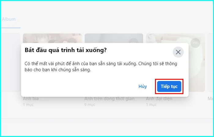 cách tải toàn bộ album ảnh trên Facebook