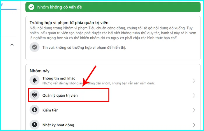cách thêm quản trị viên nhóm trên facebook bằng máy tính