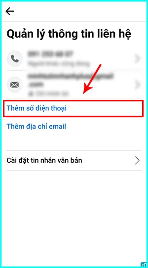 cách thêm số điện thoại trên facebook bằng điện thoại
