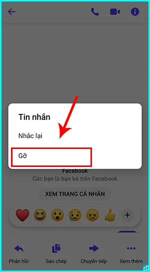 cách thu hồi tin nhắn đã gửi lâu trên Messenger