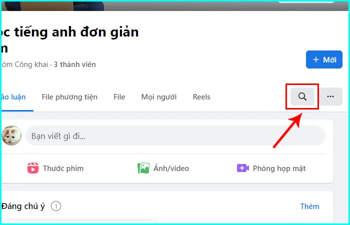cách tìm bài viết trong nhóm facebook bằng máy tính