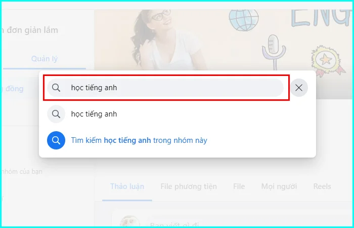 cách tìm bài viết trong nhóm facebook bằng máy tính