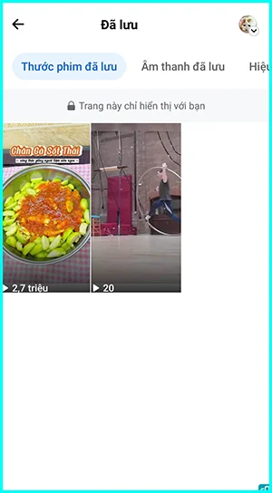 cách tìm video reels đã lưu trên facebook