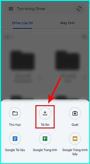 cách upload file lên google driver