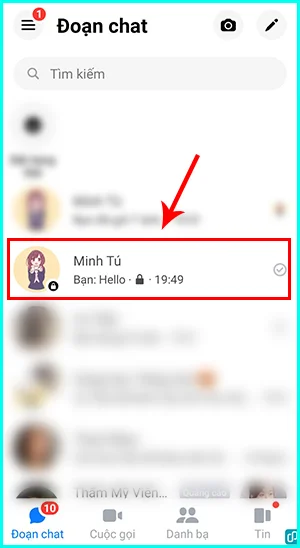 cách xem lại cuộc trò chuyện bí mật trên messenger