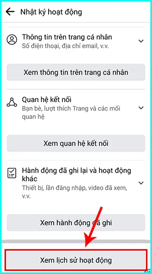 cách xem nhật ký hoạt động trên facebook bằng điện thoại