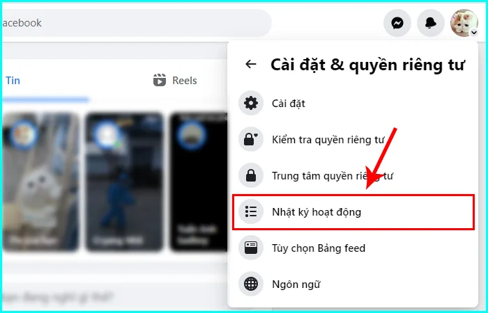 cách xem nhật ký hoạt động trên facebook bằng máy tính