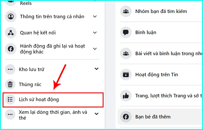 cách xem nhật ký hoạt động trên facebook bằng máy tính