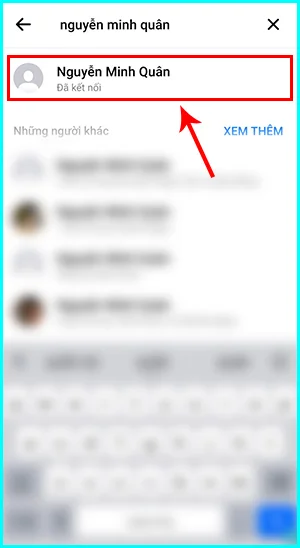 cách xem tin nhắn hạn chế bằng tìm kiếm trên messenger