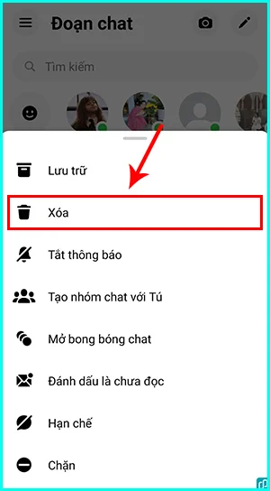 cách xóa cuộc trì chuyện vĩnh viễn trên Messenger