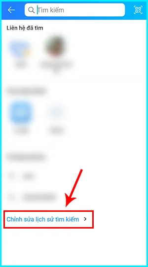 cách xóa lịch sử tìm kiếm trên zalo