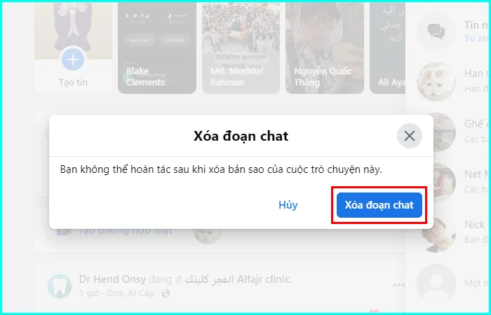 cách xóa tin nhắn vĩnh viễn trên Messenger