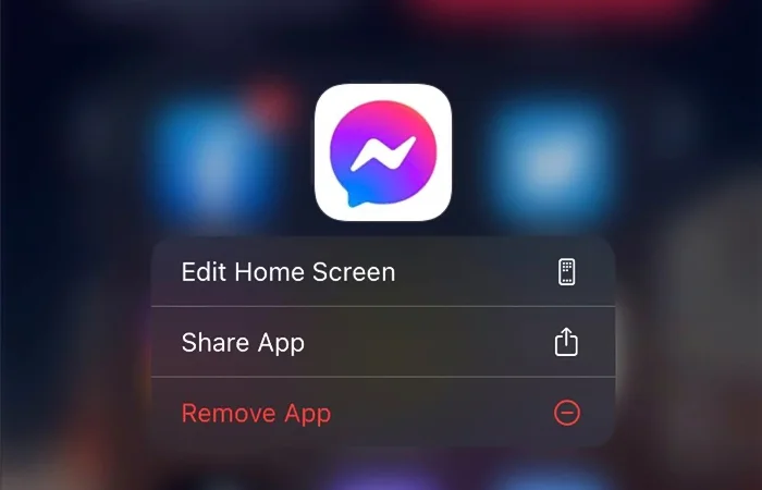 gỡ ứng dụng messenger