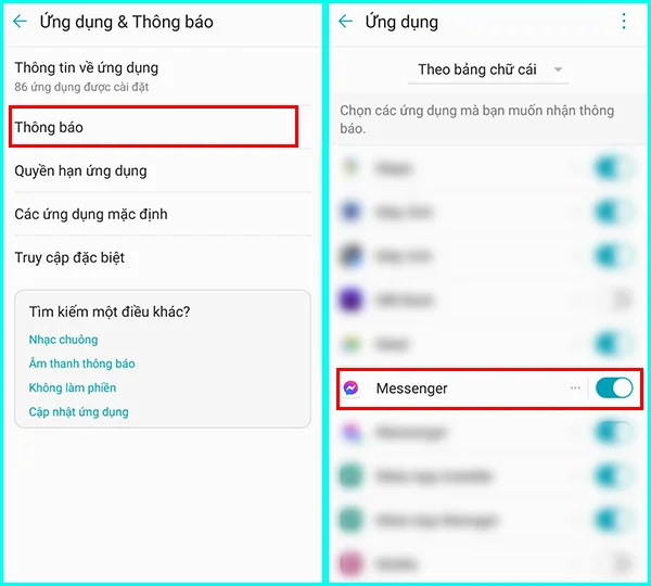 hướng dẫn bật tin nhắn Messenger trên điện thoại