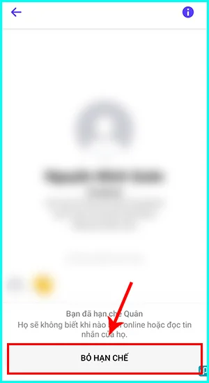 hướng dẫn bỏ hạn chế tin nhắn messenger