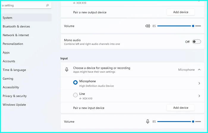 kiểm tra kết nối micro và loa trên laptop